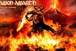 music, Metal Music, Amon Amarth, Vikings, Heavy Metal, Fire, Lava, Vulcano, Horns