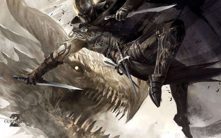 Guild Wars, Dragon, Assassins HD Wallpaper Desktop Background