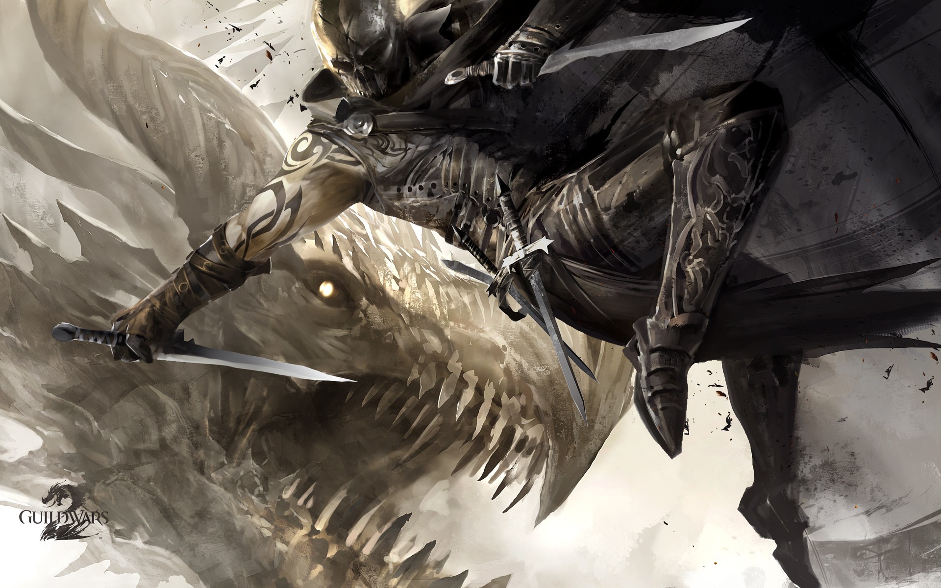 Guild Wars, Dragon, Assassins Wallpaper
