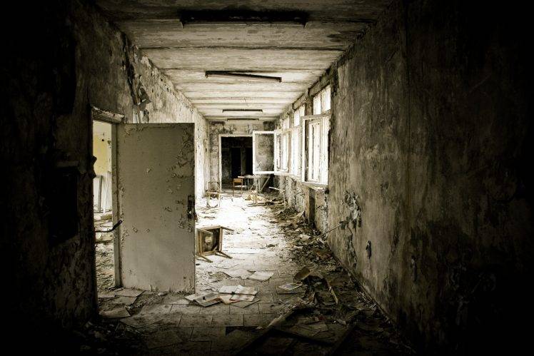 indoors, Chernobyl, Abandoned, Door, Window HD Wallpaper Desktop Background