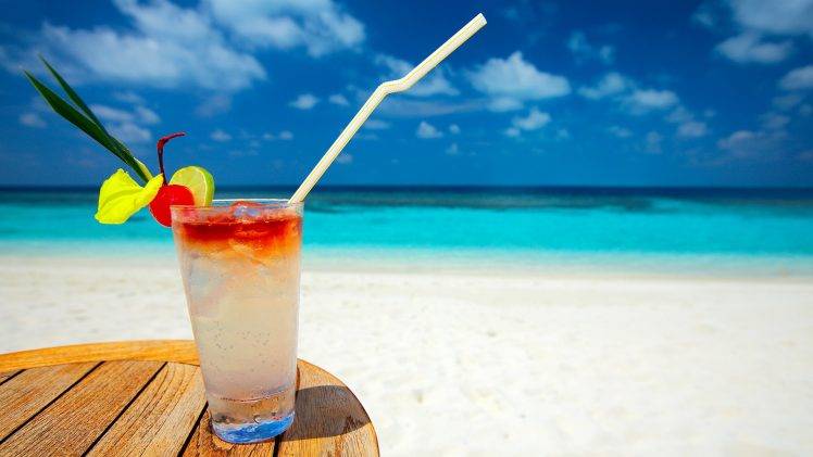 summer, Sea, Beach, Drink HD Wallpaper Desktop Background