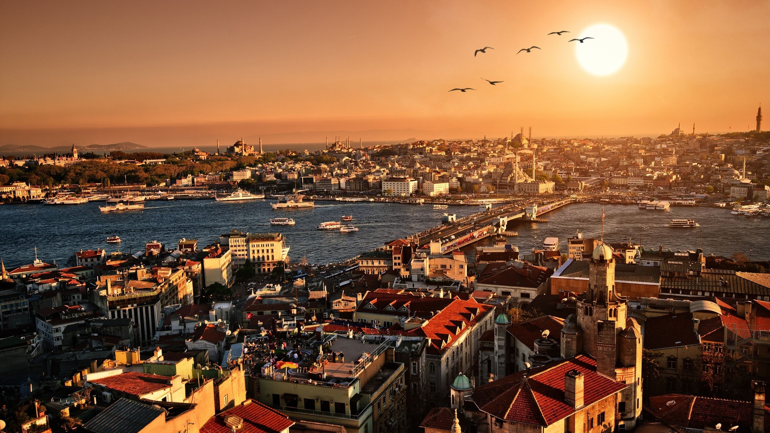 Istanbul, Turkey, Galata, Galata Bridge Wallpaper