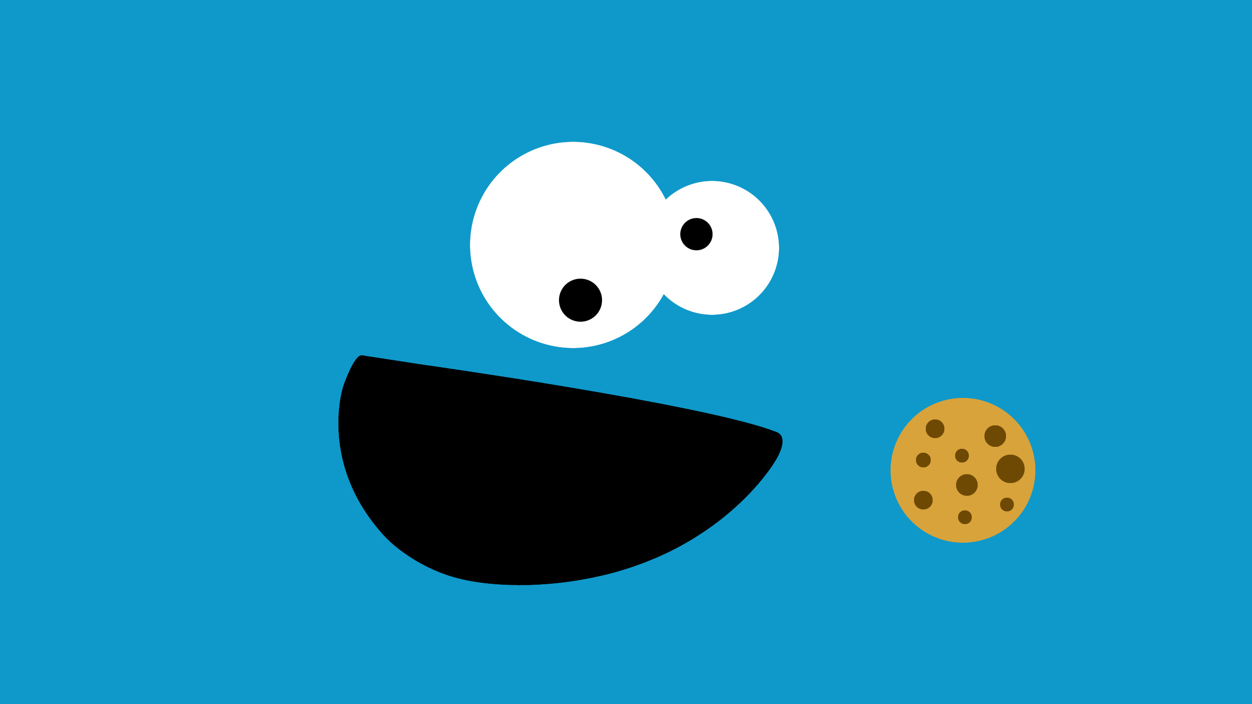 minimalism, Cookie Monster, Sesame Street Wallpaper
