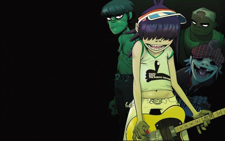 Gorillaz, Noodle, 2 D, Murdoc Niccals, Russel Hobbs, Jamie Hewlett HD Wallpaper Desktop Background