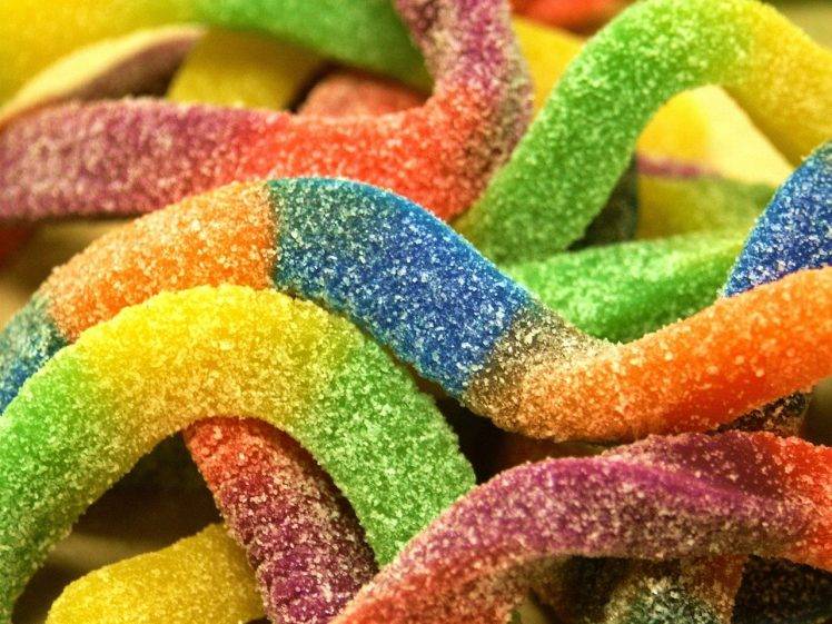 candies, Sugar, Gummy Worms HD Wallpaper Desktop Background