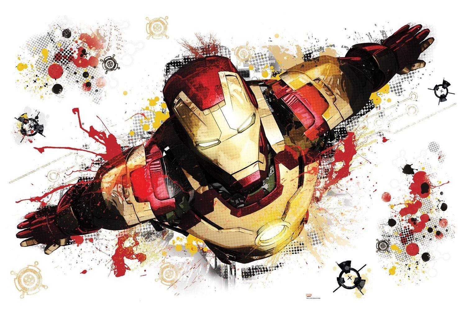 Iron Man, Paint Splatter Wallpaper