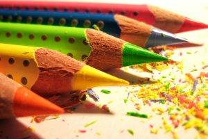 pencils, Macro, Colorful
