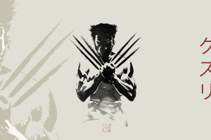 Wolverine, Artwork, Kanji, Superhero, Simple Background
