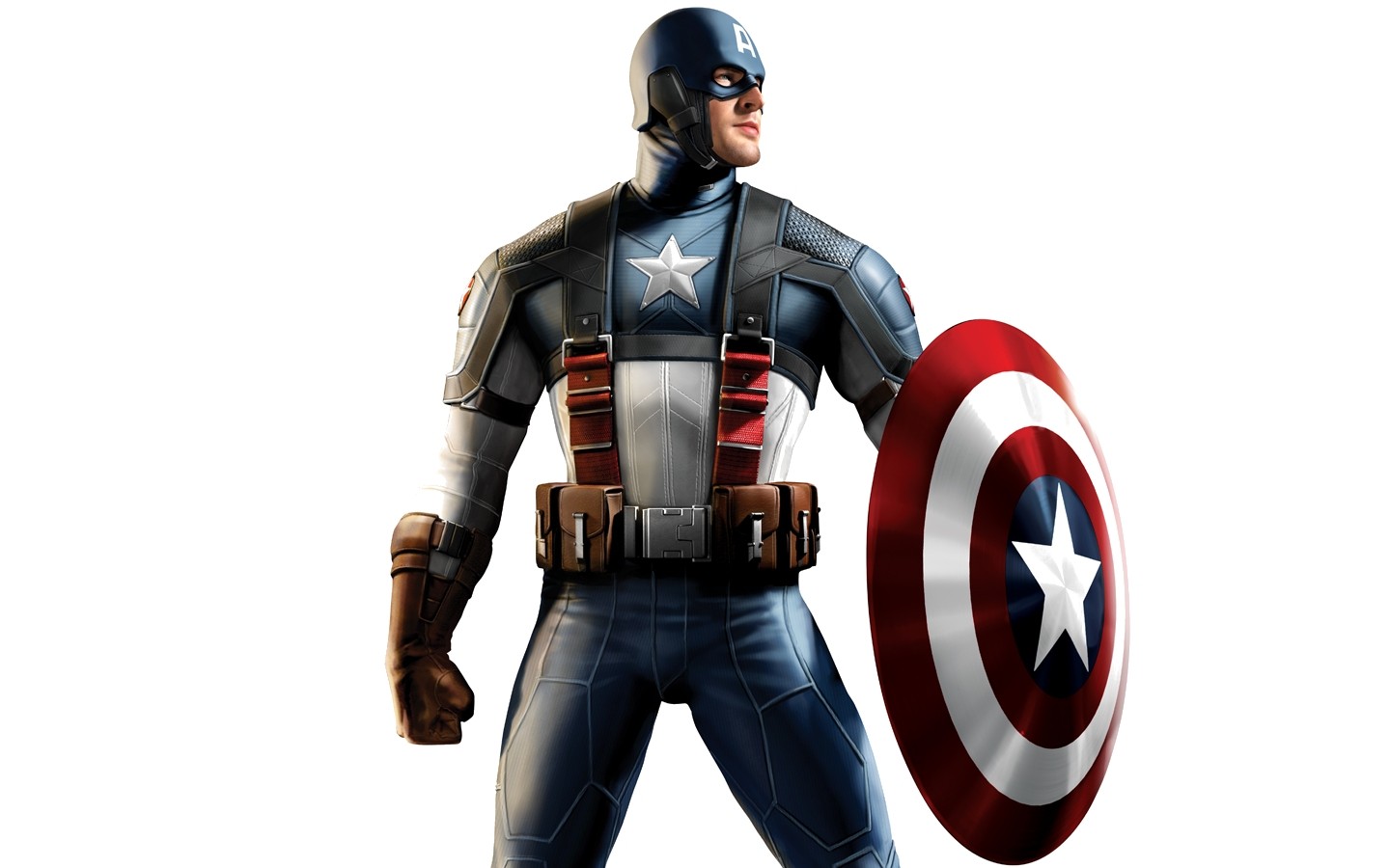 Captain America, White Background, Shields Wallpaper