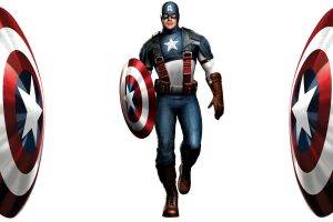 Captain America, Shields, White Background
