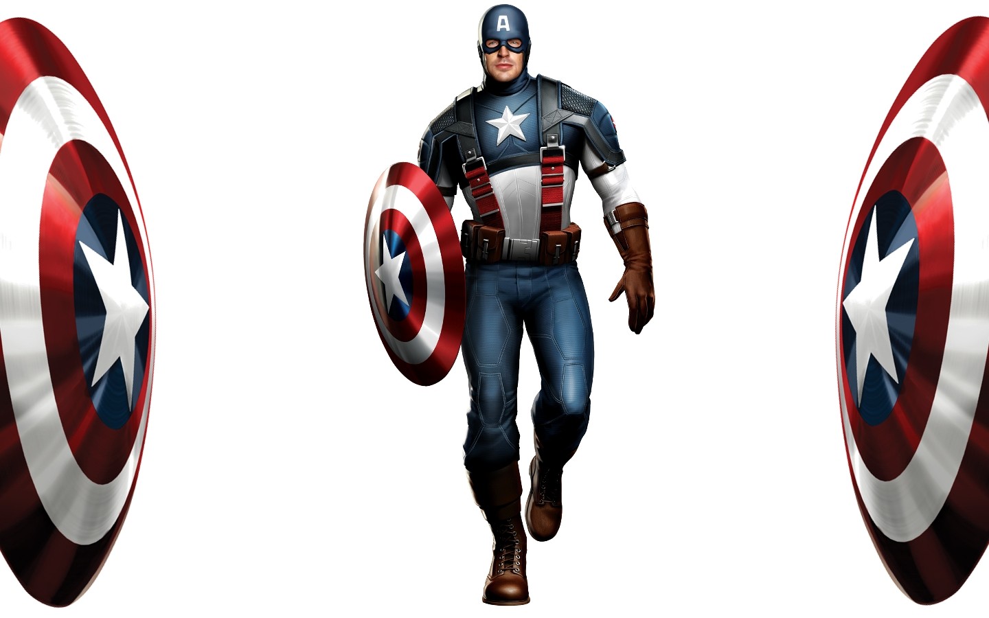 Captain America, Shields, White Background Wallpaper