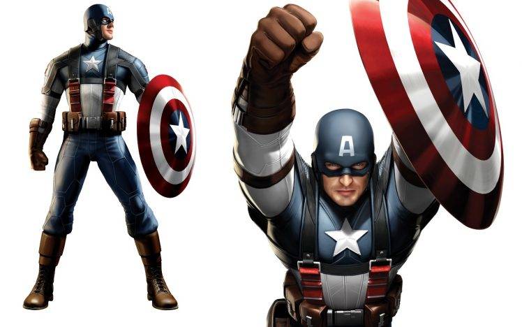Captain America, Shields, White Background HD Wallpaper Desktop Background