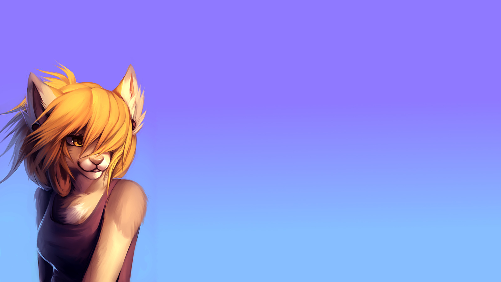 furry, Simple Background, Falvie Wallpaper