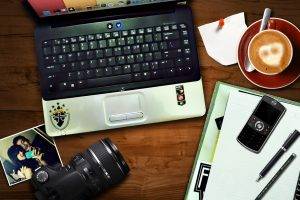 laptop, Phone, Cellphone, Camera, Coffee, Reflex