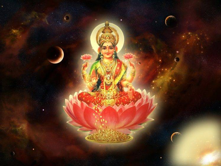 spiritual, Mahalakshmi, Hinduism, Wealth HD Wallpaper Desktop Background