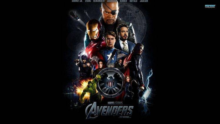 The Avengers, Tony Stark, Captain America, Black Widow, Hulk, Nick Fury, Iron Man, Hawkeye, Thor HD Wallpaper Desktop Background