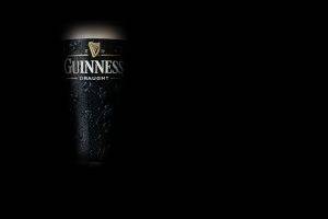beer, Guinness, Black Background