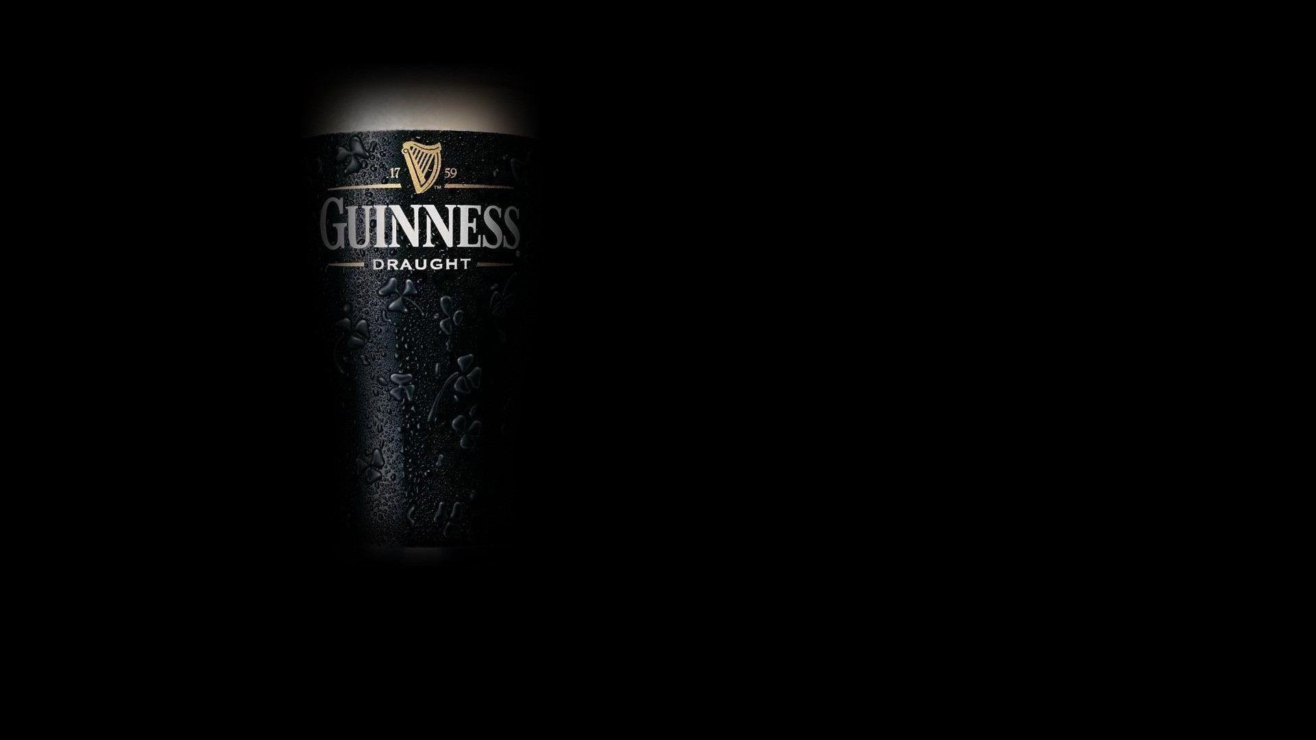 beer, Guinness, Black Background Wallpaper