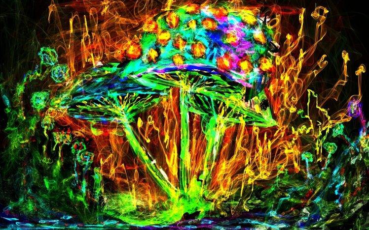 mushroom, Colorful, Psychedelic HD Wallpaper Desktop Background