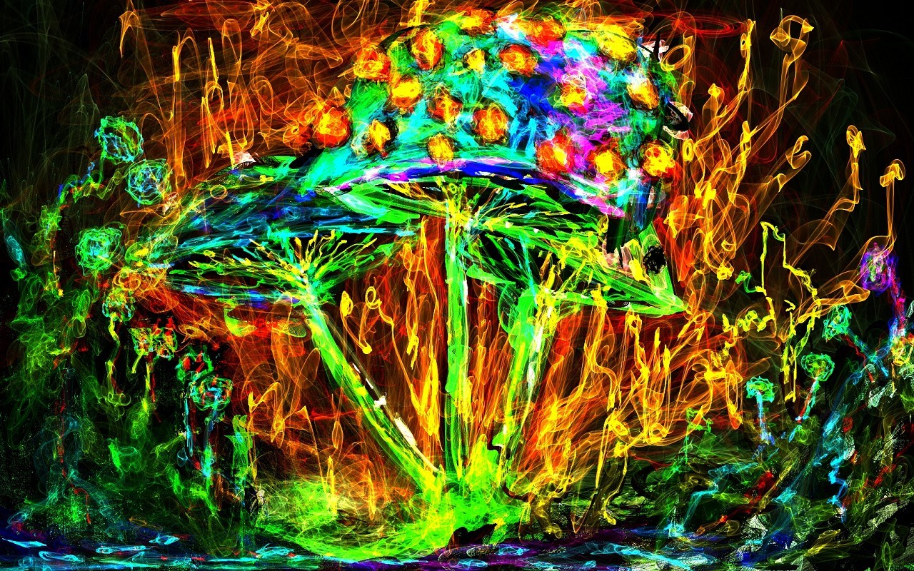 mushroom, Colorful, Psychedelic Wallpaper