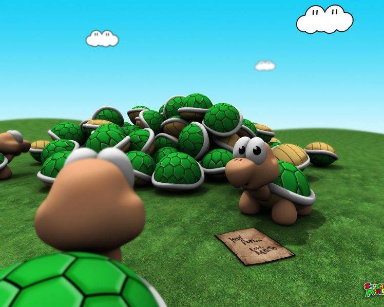 Super Mario, Mario Bros., Turtle HD Wallpaper Desktop Background