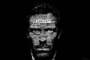 Gregory House, House, M.D., Hugh Laurie, Typographic Portraits