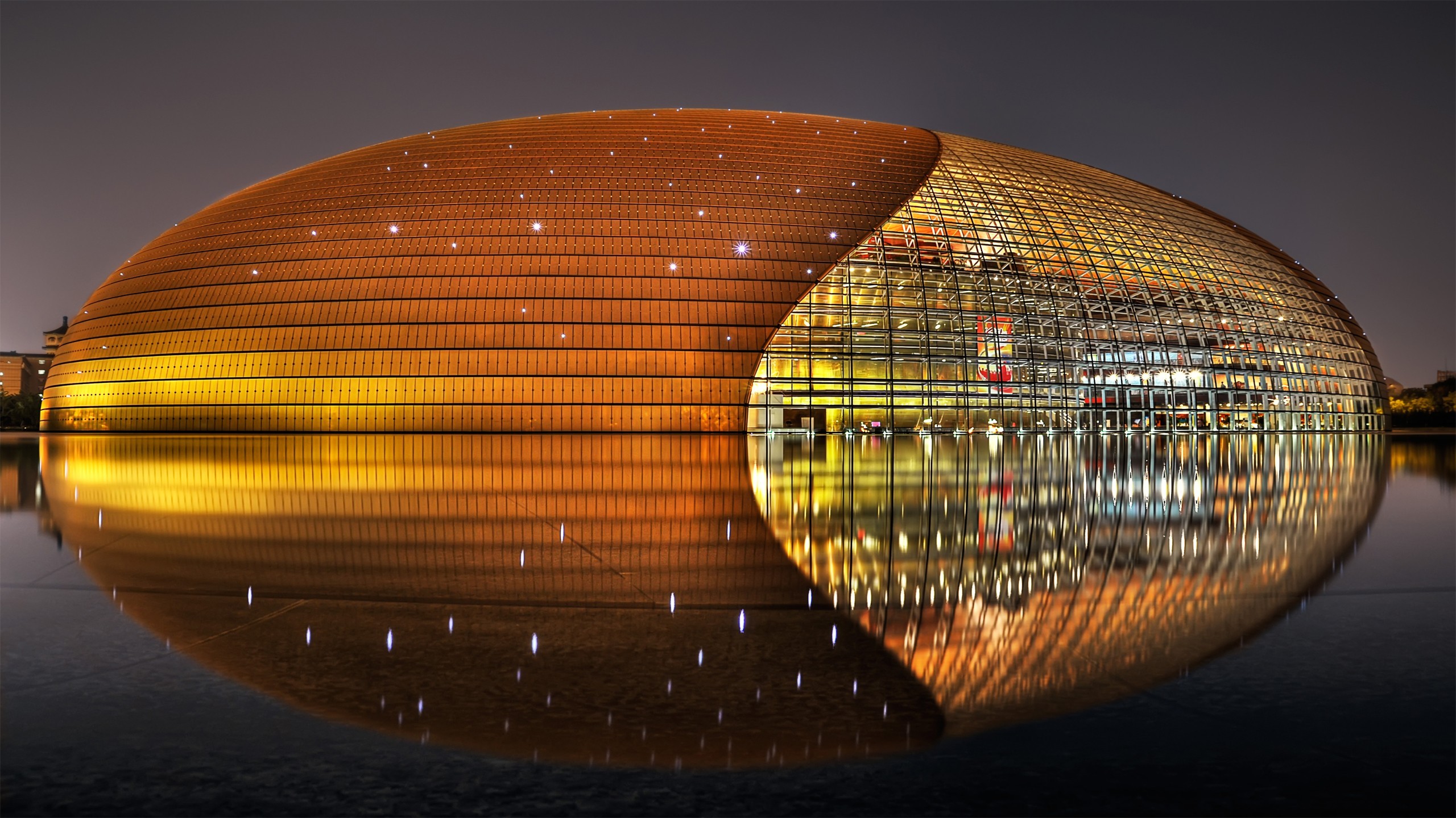 architecture, Stadium, China, Lights Wallpaper