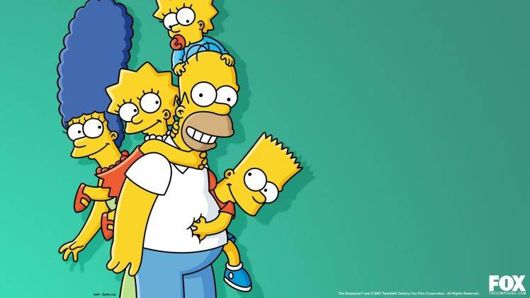 The Simpsons, Homer Simpson, Marge Simpson, Lisa Simpson, Maggie Simpson, Bart Simpson HD Wallpaper Desktop Background