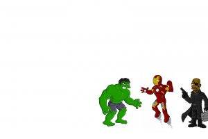 Hulk, Iron Man, Nick Fury, The Simpsons