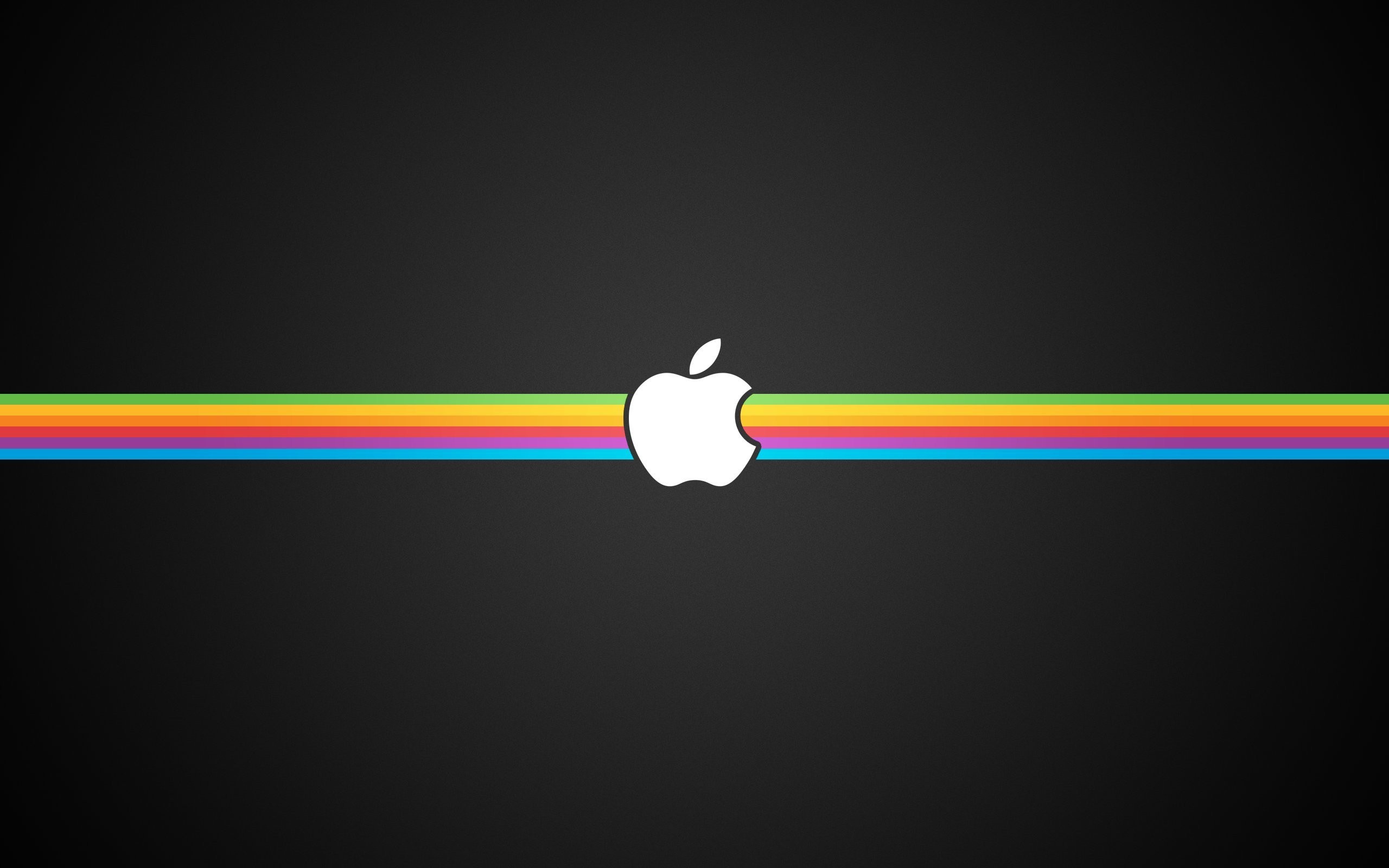 minimalism, Apple Inc., Rainbows Wallpaper