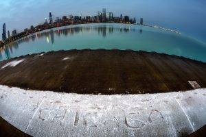 cityscape, Chicago, Building, Skyline, Dock, Fisheye Lens