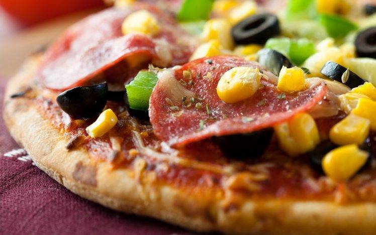 food, Pizza, Closeup HD Wallpaper Desktop Background