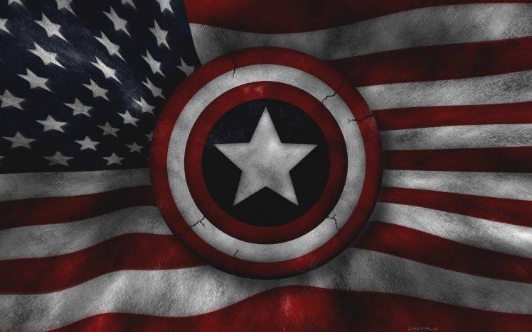 Captain America, Flag HD Wallpaper Desktop Background