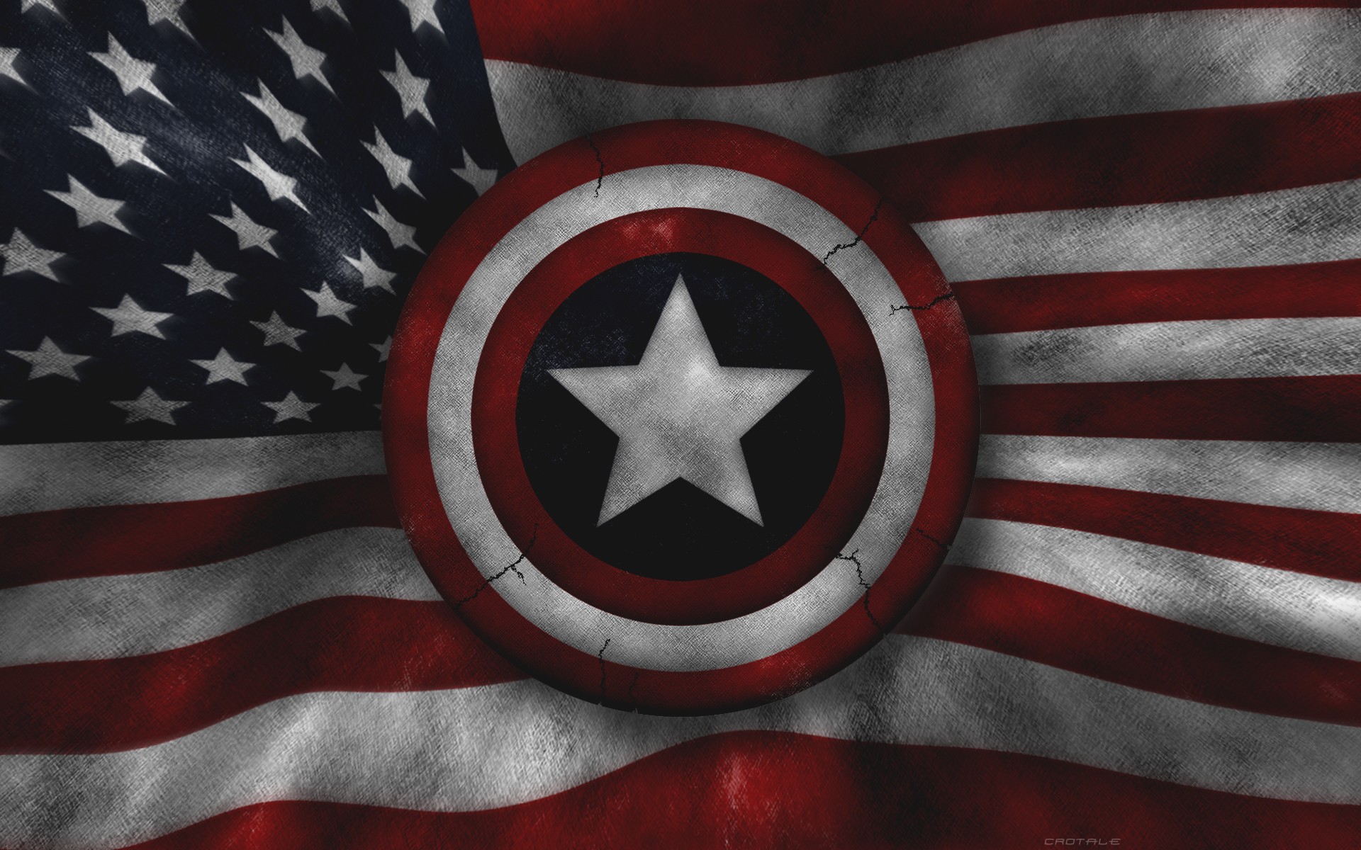 Captain America, Flag Wallpaper