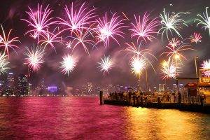 fireworks, Australia, Colorful, Night