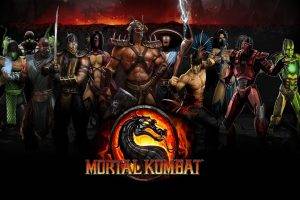 Mortal Kombat, Scorpion (character), Sub Zero, Raiden, Sektor, Ermac, Reptile (Mortal Kombat), Shao Kahn, Kitana, Cyrax, Liu Kang, Mileena