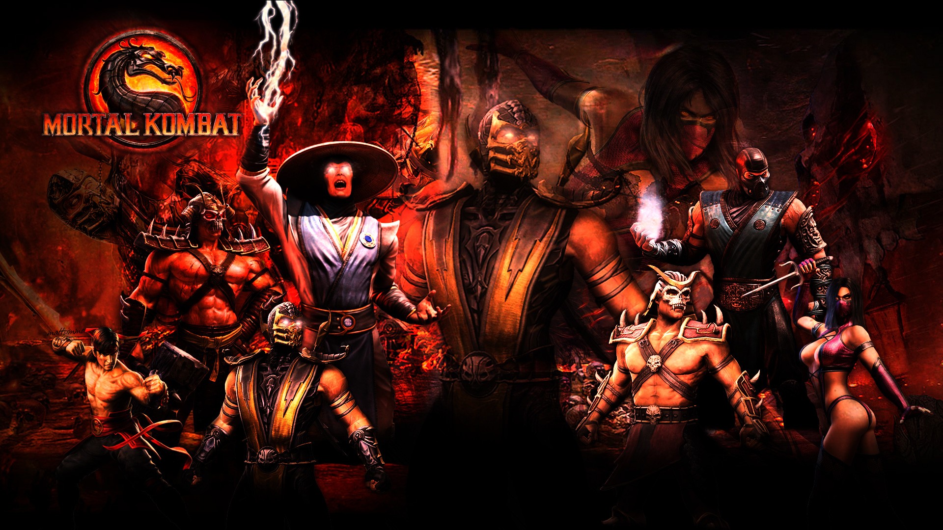 Mortal Kombat, Scorpion (character), Sub Zero, Raiden Wallpaper