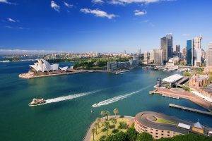 sea, Sky, Boat, Sydney Opera House, Sydney, Cityscape, Australia