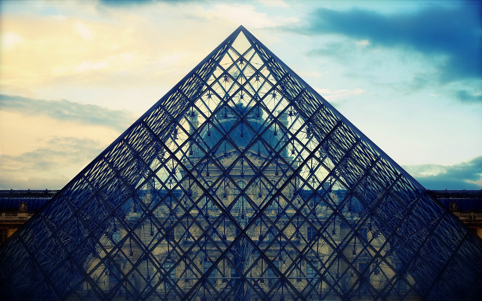 The Louvre, Museum, Pyramid, Paris, Architecture Wallpaper