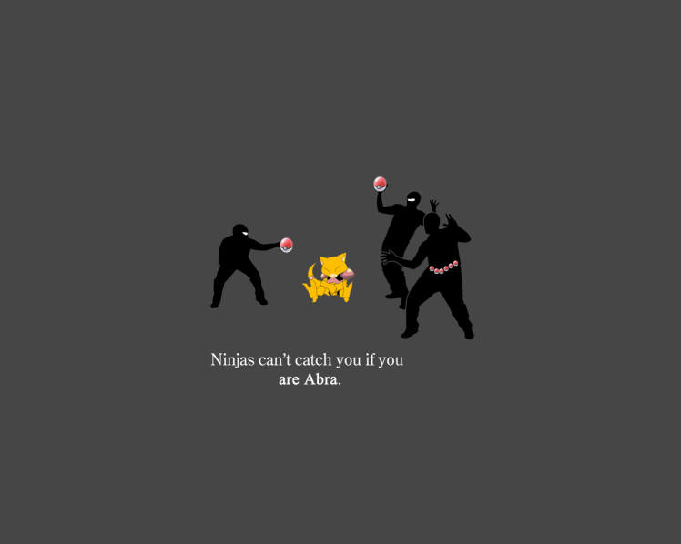 Abra, Poké Balls, Ninjas HD Wallpaper Desktop Background