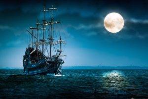 boat, Moon