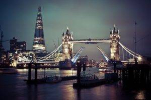 London, Tower Bridge, Night, Cityscape, City, England, London Bridge