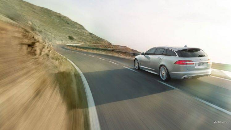 Jaguar XF, Motion Blur, Road HD Wallpaper Desktop Background