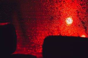 rain, Blurred, Car, Interior, Lights