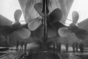 photography, Ship, Monochrome, Propeller, Titanic, Belfast, Dock