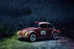 Volkswagen, Vehicle, Car, Rain, Volkswagen Beetle, Duff