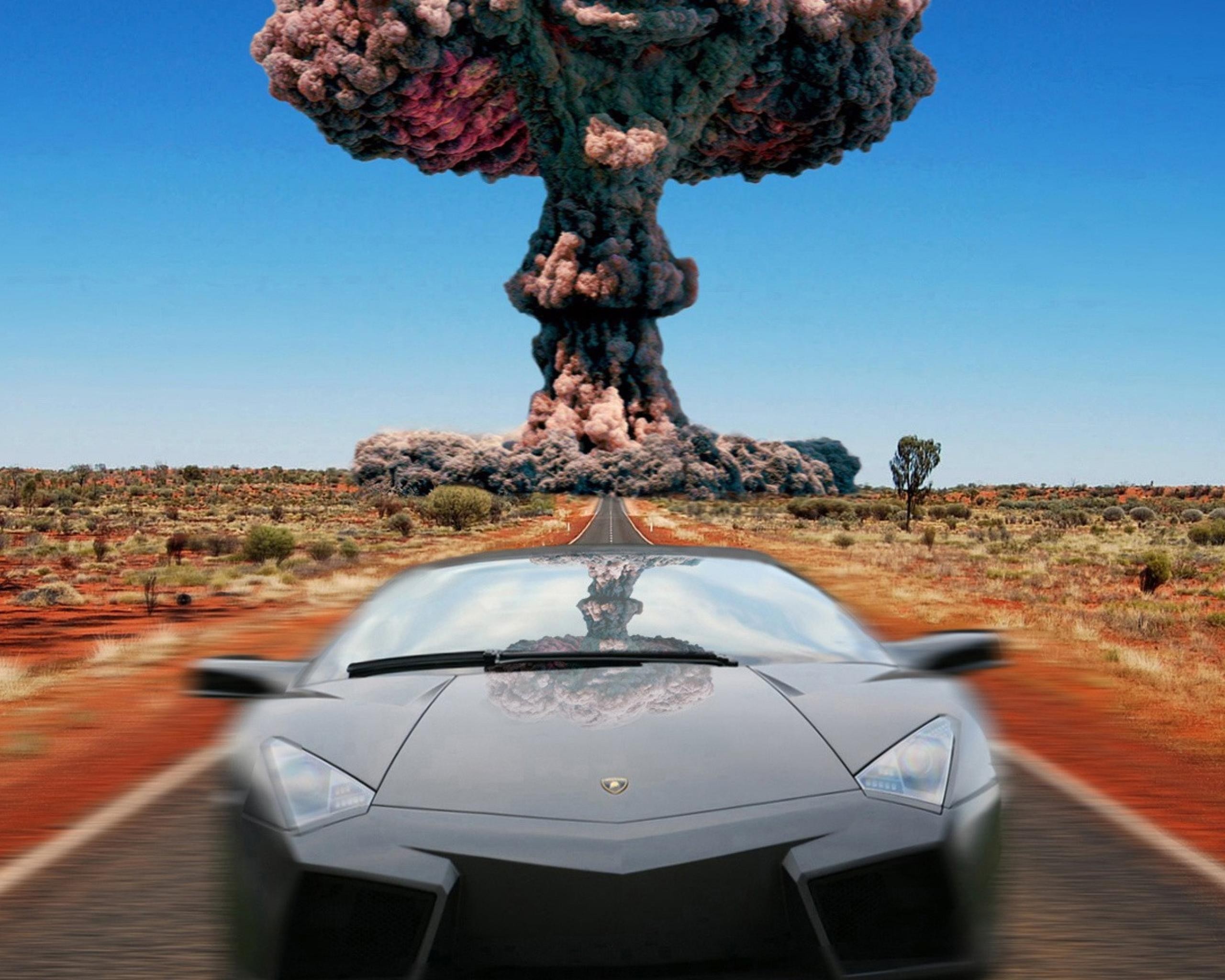 car, Lamborghini, Desert, Road Wallpaper