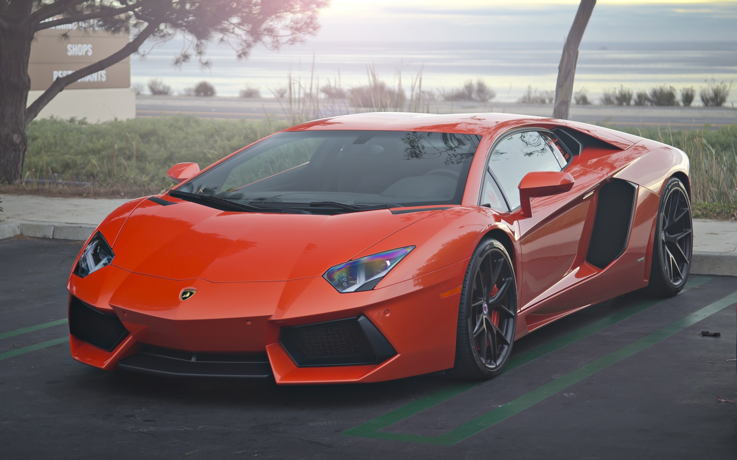 car, Lamborghini, Road Wallpaper