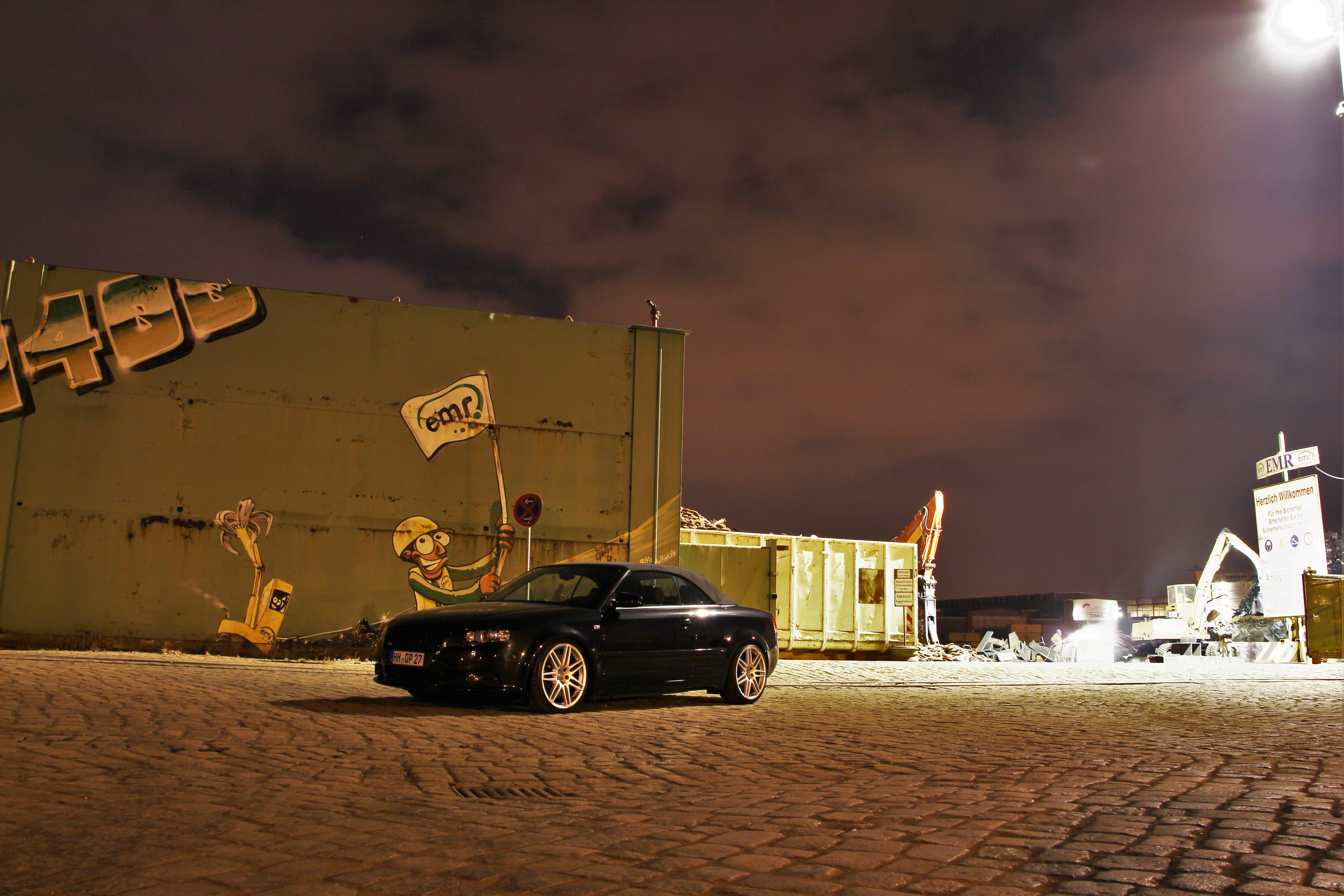 Hamburg, Night, Car, Audi, A4 Wallpaper