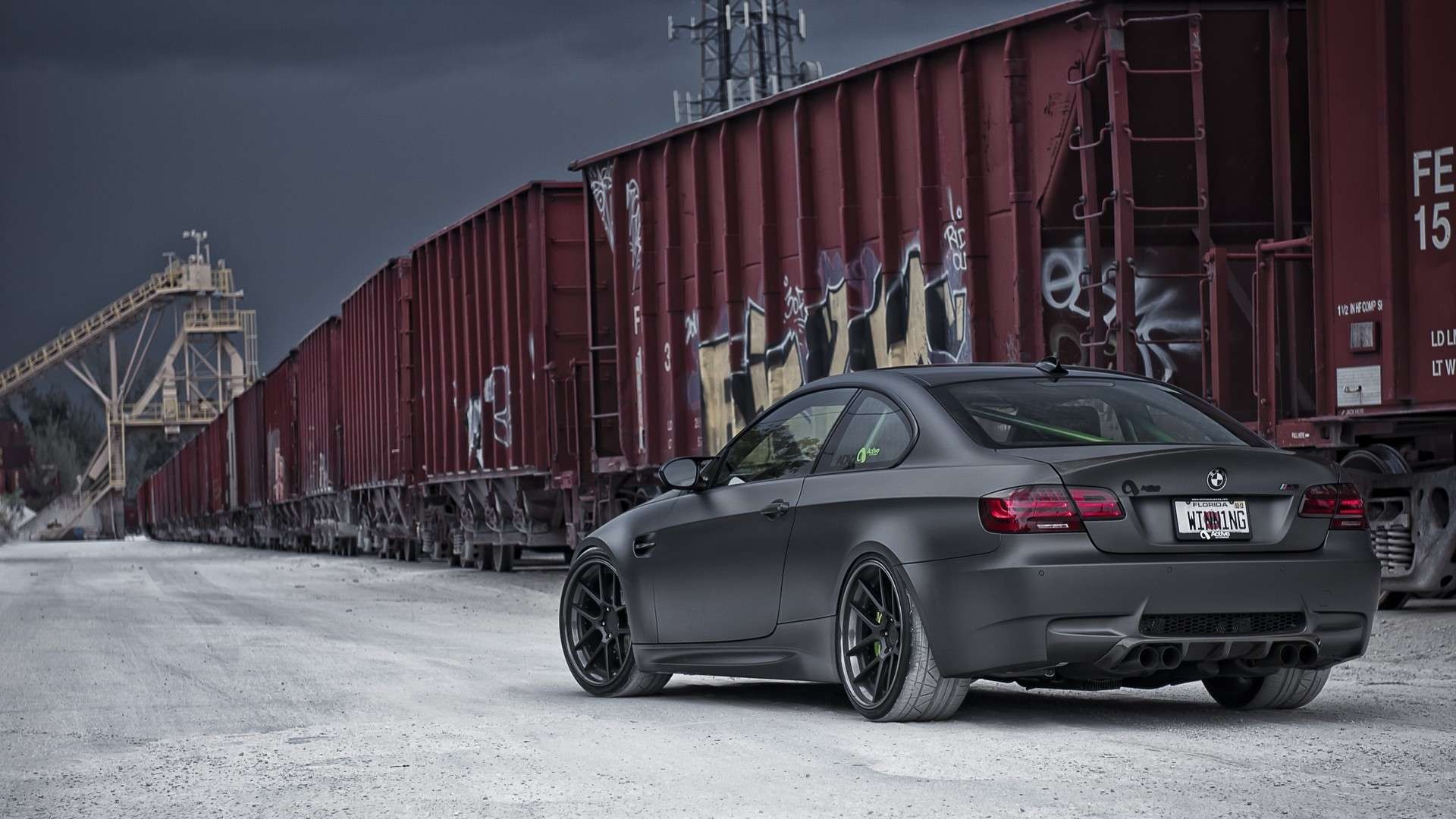 car, Train, BMW Wallpaper